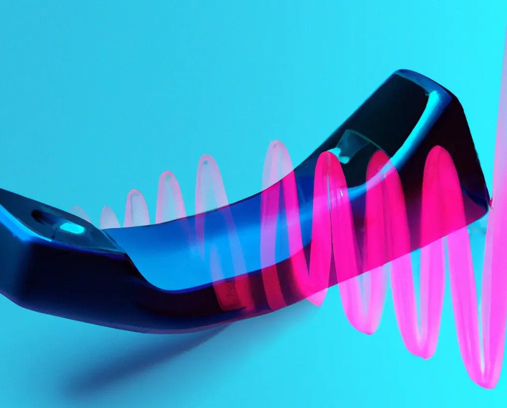 Phone with audio waves